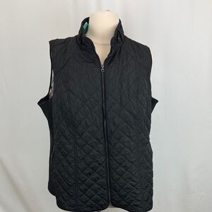 NWT Market & Spruce Dulcie quilted puffer vest black 3X